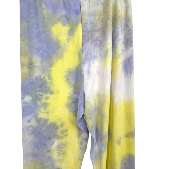 SHEIN Curve Yellow Purple Tie-Dye Flare Leg Leggings Size 3XL - Picture 2 of 3